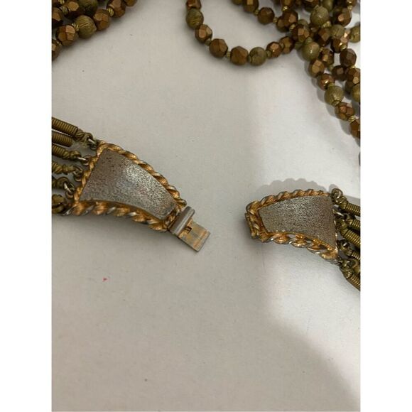 VINTAGE SILPADA style 925 SILVER NECKLACE COPPER SEED MULTI-STRAND CLASSIC - Picture 9 of 12